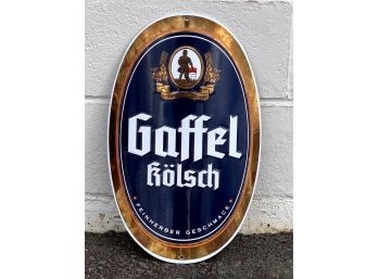 Metal Gaffel Kolsch Enameled Beer Sign