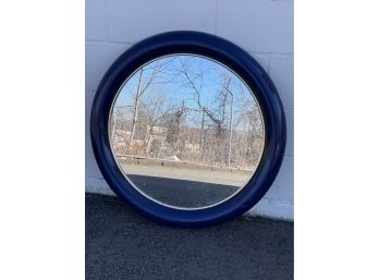 Vintage Plastic Mirror With Brass Accent