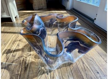 Artic Artisan Made Ribbon Form Glass Bowl