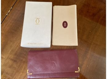 Cartier Leather Travel Folio In Original Box