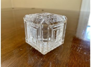 Waterford Crystal Baby Block
