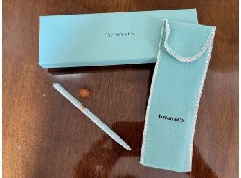 Tiffany & Co Enamel And Sterling Ballpoint Pen