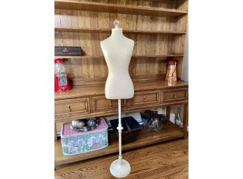 Pottery Barn Full Size Dress Form Adorned With Glass Finial