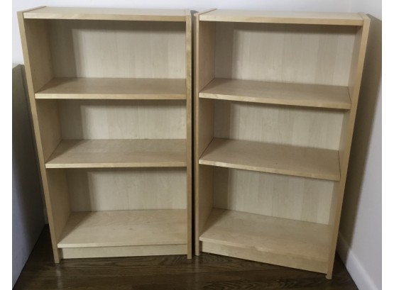 PR. IKEA Light Hard  Wood 4 Shelf Bookcases
