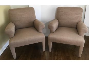PR. Donghia Upholstered Club Chairs