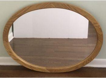 Tiger Oak Oval Mirror