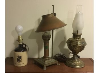 Trio Vintage, Antique Unusual Lamps