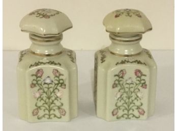 Antique Pair Of Perfume Bottles, Porcelain
