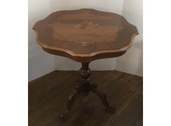F. G. Cody Scalloped Pie Table With Inlay