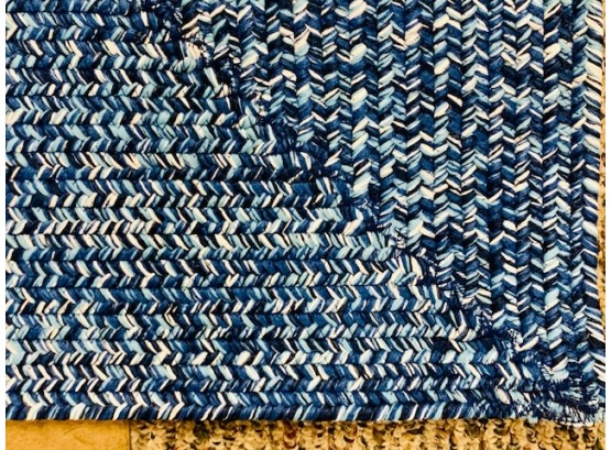 LL Bean Braided Blue Area Carpet Size 5x8