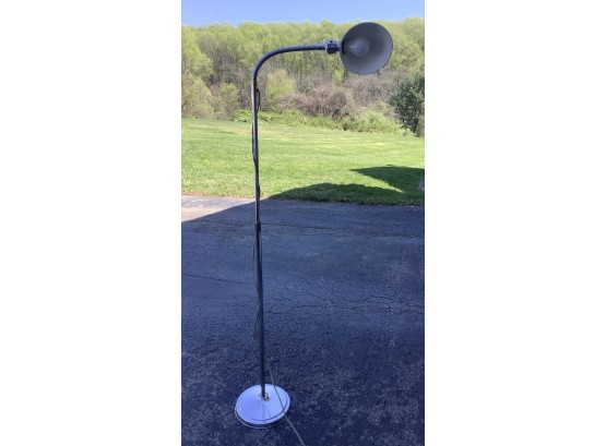 Gooseneck Silver Lamp Height Adjustable