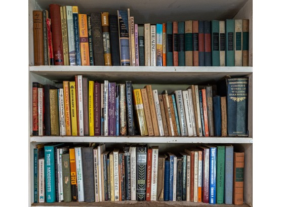 Three Shelves Of A Library Collection