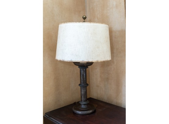 Vintage Metal Candlestick Style Table Lamp