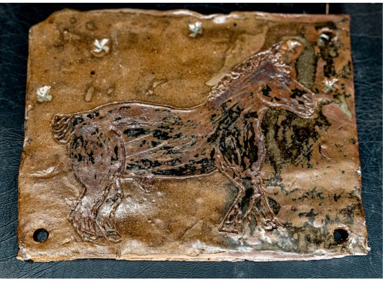 Ceramic Wall Plaque Depicting A Horse