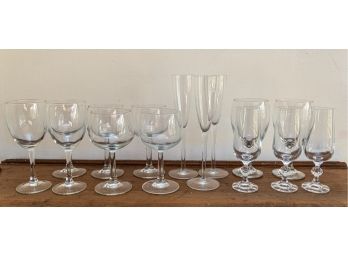 Collection Of Wine And Champagne Glasses