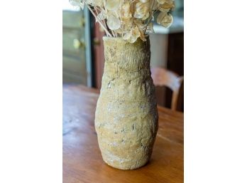 16-inch Hand Built Pottery Vase - Local CT Potter