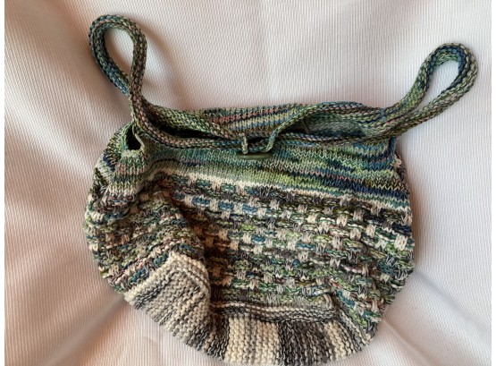 Green Hand Knitted Market Bag Nice!