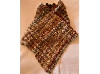 This A Scarf,  High Neck Shawl Looks Very Warm And Cozy Hand Knitted