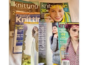 Creative Knitting, Knitsimple Knitting And More Magazines Lot Of 6