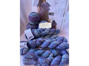 6 Skeins And 3 Full Rolls Of Berroco Yarn Lindsey With Pattern 64 Cotton And 36 Linen