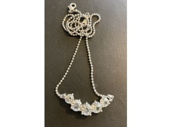 Vintage  Rhinestone Necklace With 5 Stones