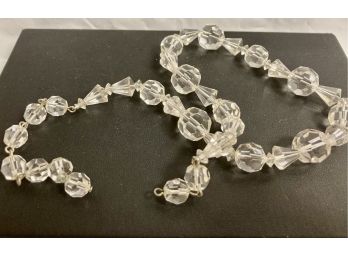 Clear Faceted Beaded Choker