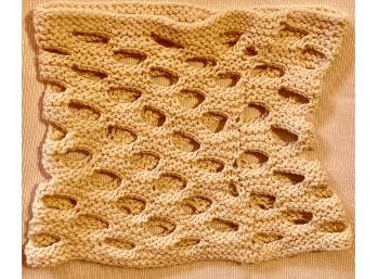 Tall Neck Warmer Hand Knitted In Off White