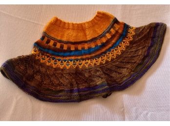 Ready For The Fall With This Colored Shawl For Your Neck And Shouldershand Knitted