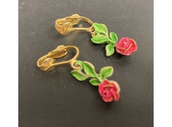 Pair Of Rose Earrings