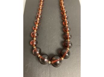 Red Burgundy Bead Necklace