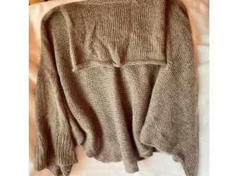 Hand Knitted Cowl Neck Loose Sweater