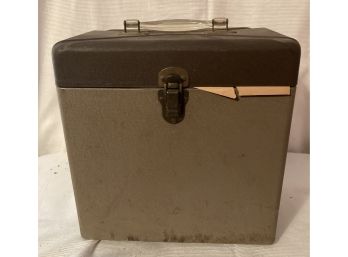 Metal Carry Case Filled With Vintage Records