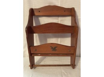 Wall Hanging Wooden Eagle Rack