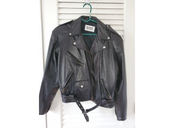 Womens Leather Biker Jacket And Leather Skirt