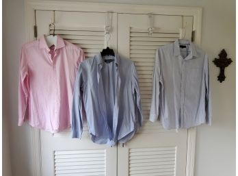 Mens High End Button Down Shirts Size 16 / Large