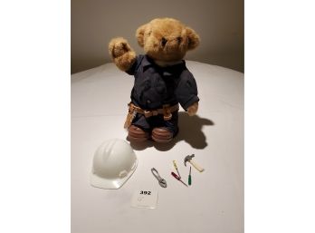 1993 Tender Heart Treasures Bear With Hard Hat And Tools