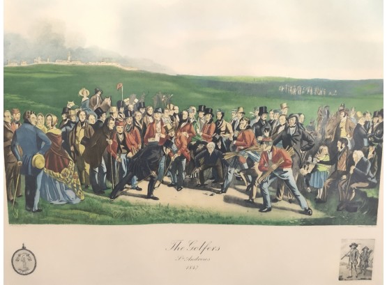 'The Golfers' St.Andrews, 1847 Framed French Print