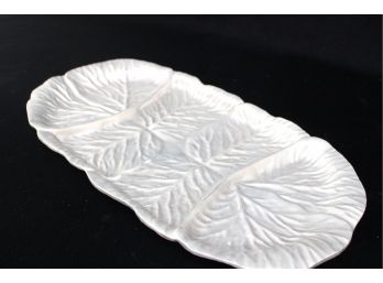 Serving Tray With Cabbage Leaf Styling By Wilton Armetale Pewter Decorative Platter