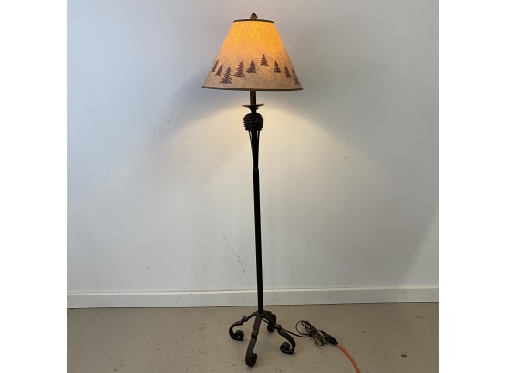 Pinecone Floor Lamp With Shade Wrought Iron
