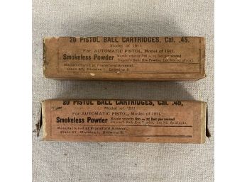 Antique Frankford Arsenal .45 Cal. Pistol Ball Cartridges