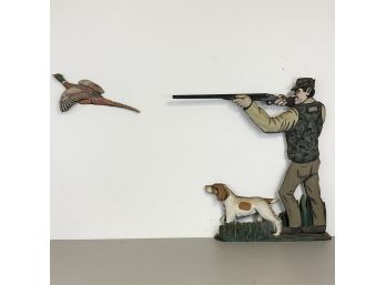 Jarvis Boone Carving Hunter And Dog With Pheasant