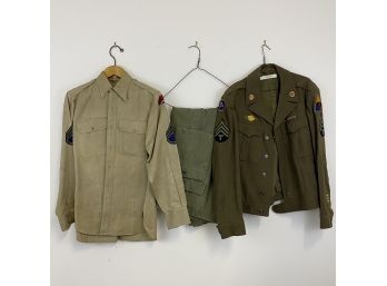 Military Jackets And Pants With Patches