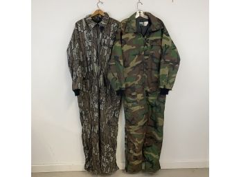 Lot Of 2 SafTBak Camouflage Coveralls