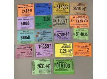 Lot Of Vintage Hunting Tags 1970s 80s