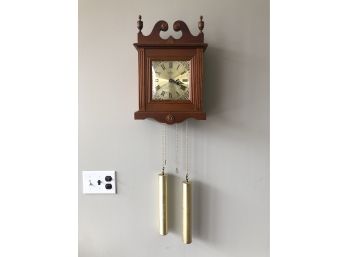D&A Westminster Chimes Quartz Clock With Nice Wood Case & Weights