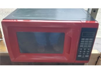 Newer / Used Stylish Red & Black Microwave - Working Condition