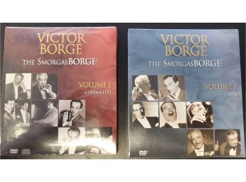 2 Volumes Of Unopened New Sets Of Victor Borge 'the SmorgasBORGE' 13 DVDs & 1 CD