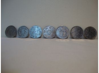 7 Asian Coin Lot All Magnetic