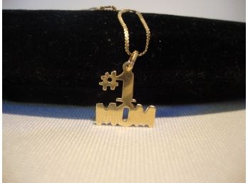 14K Chain And 14K #1 Mom Pendent 1.95 Grams