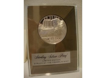 Sterling Silver Proof 1976 Hanukkah Franklin Mint Holiday Medal